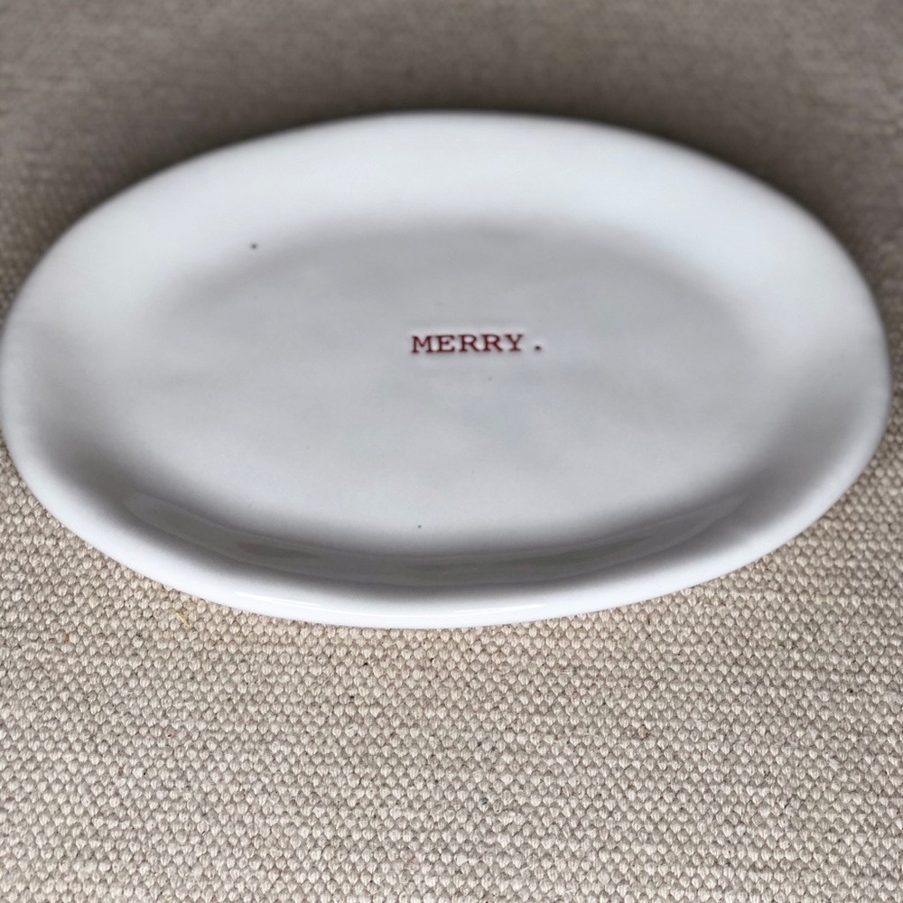 Rae Dunn for Magenta 8 1/4” small Merry platter